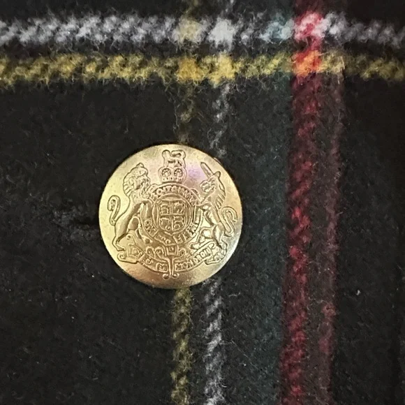 J. Crew Red and Green Plaid Jacket with Gold Accent - Picture 6 of 6